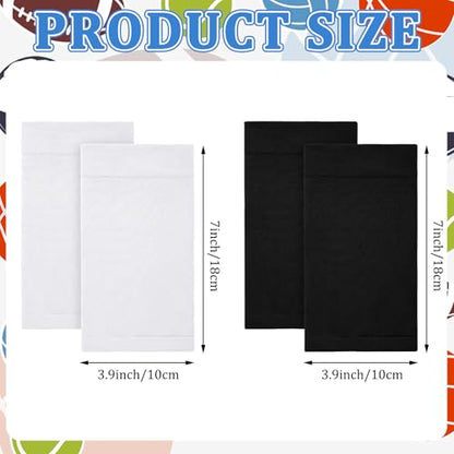 Vicenpal 2 Pairs Tattoo Cover up Sleeve Forearm Arm Sleeves for Women Men Compression Tattoo Upper Arm Cover(White and Black) - color: White and Black