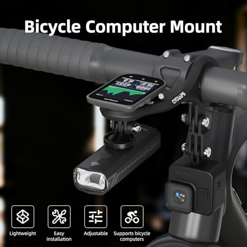 Out Front Mount Compatible with Garmin Edge GPS Bike Computer, XOSS G/G+, iGPSPORT Bike Light & Gopro Cycling Handlebar 25.4mm 31.8mm(M5) - style: M5