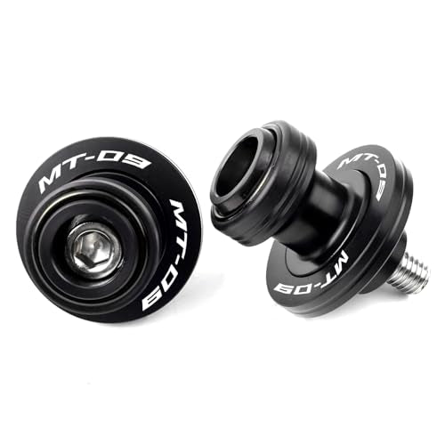 Fit For YAMAHA MT09 Tracer MT-09 SP FZ09 2014-2023 2024 MT09 2025 Motorcycle CNC 6MM Motorcycle Swingarm Spools Sliders Swing Arm Spools Screws (Black) - color: Black