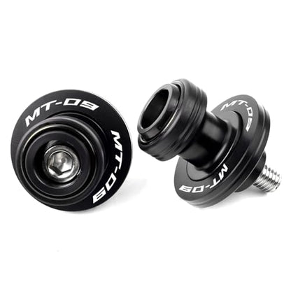 Fit For YAMAHA MT09 Tracer MT-09 SP FZ09 2014-2023 2024 MT09 2025 Motorcycle CNC 6MM Motorcycle Swingarm Spools Sliders Swing Arm Spools Screws (Black) - color: Black
