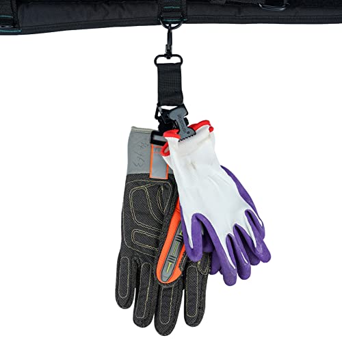 KUNN Firefighter Glove Strap Safety Glove Holder Clips for Work with Alligator Clip - color: Blk-2pcs