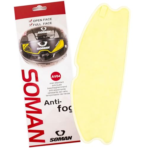 Soman Universal Motorcycle Helmet Anti Fog Film, 1 Pack Upgrade Anti-fog Film for Motorcycle Helmet Visor Shield Compatible with Most Helmets XD-4 MX-9 XG 100 K6 I90 Strada II (Clear) - color: Transparent-upgrade