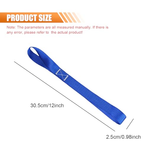 ZIMISI 8PCS Soft Loop Tie Down Straps, 1"x 12" Loop Straps with 4500Lbs Breaking Strength & 1500Lbs Load Capacity, Motorcycle Tie Down Straps for Securing ATV, UTV, Dirt Bikes, Lawn Equipment (Blue) - color: Blue