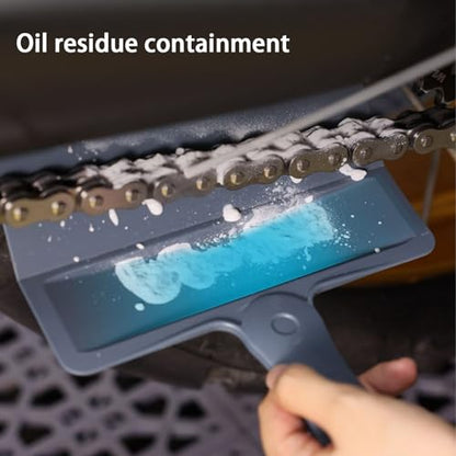 Chain Oiler Tool, Foldable Oil Baffle, Motorcycle Chain Lube Applicator, No Clutter Design Folding Splash Guard, Easy to Use Cycling Accessories for Kids Adults Cycing Beginners and Lovers