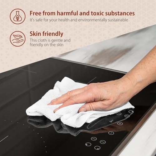 H4N Microfiber Cleaning Cloth Roll, 85 Pack Micro Fiber Wash Cloths for Car, Tear Away Towels, Ultra Absorbent Dish Rags, Non-Abrasive, Reusable and Washable Household Supplies, 11.81" x 11.81", White - color: White