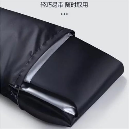 Motorcycle Cover Full Car Sun Protection Dust No Ear Thickened Oxford Cloth Rain(Silver) - color: Silver