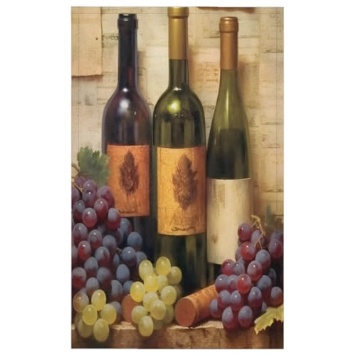 Red Wine Grapes Kitchen Towels Set of 2 Absorbent Drying Dish Towels Tea Towels Bar Towels Decoration Hand Towels for Home Bathroom Restaurants Cleaning - color: Beige Tan
