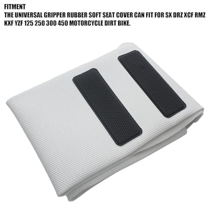 Motorcycle Universal Seat Cover Non-Slip Thick 3D Particles Suitable Rubber Striped Grip Gripper Soft for CRF WR WRF RMZ SXF EXC EXC XC SX CR KLX 250 Dirt Pit Bike Motorbike - color: 3D Particles Black+white