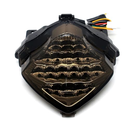 MZS Motorcycle Tail Light LED Integrated Turn Signal Blinker Smoke Compatible with YZF R1 YZF-R1 RN12 2004 2005 2006 - size: YZF-R1