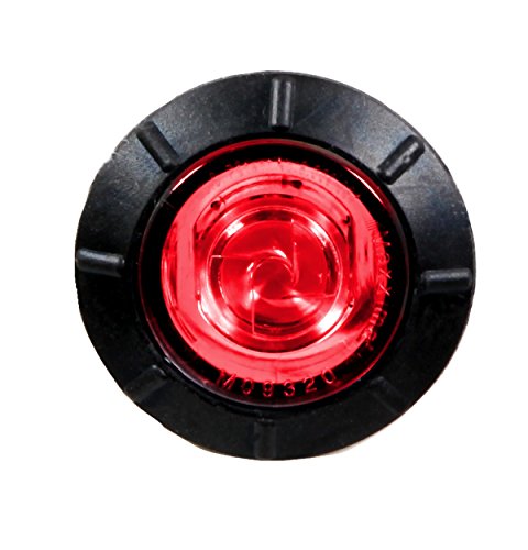 Maxxima M09320RCL LED Clearance Marker Light (3/4" Round, Red Clear Lens, Grommet and Bullet Connector included) - color: Red Clear