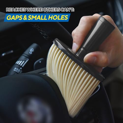 Car Interior Detailing Brush, Auto Detailing Brushes Dusting Car Accessories for Dashboard Interior, AC Vents, Leather, Keyboard, Scratch-Free - size: 1PCS-B