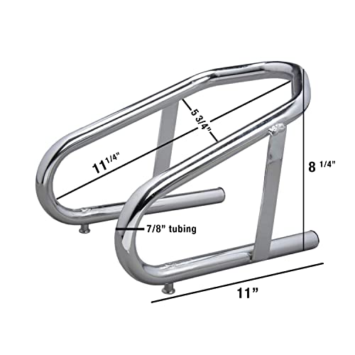 Raider 19-610 Deluxe Chrome 5-3/4" Wide Wheel Chock for Motorcycles, Mopeds, Trailers