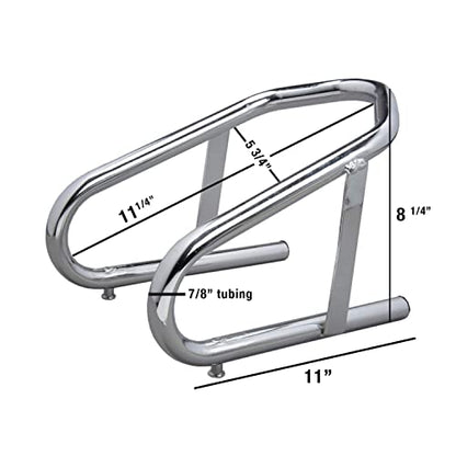 Raider 19-610 Deluxe Chrome 5-3/4" Wide Wheel Chock for Motorcycles, Mopeds, Trailers