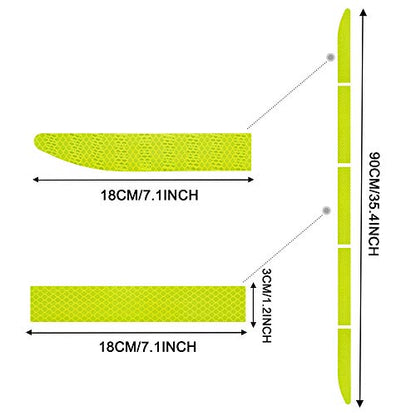 TOMALL 35.2'' Strong Reflective Stripe Stickers High-Intensity Night Visibility Reflective Decal Universal Safety Warning Diamond Grade Waterproof Self Adhesive for Car Trunk (Yellow) - color: Yellow