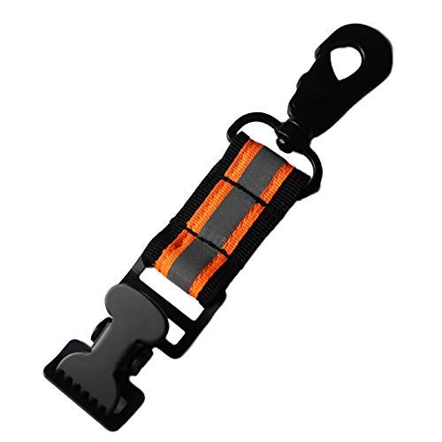 MELOTOUGH Firefighter Glove Strap | Glove Holder Clip with Glove Leash Swivel Snap Hook,Reflective for Quick Access - color: Reflective Hi-vis Orange With Alligator Clip