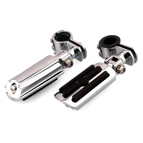 Motorcycle 32MM Highway Pegs Footrest with Mount Clamp Kit Fit for Harley Touring Road Glide Street Glide Electra Glide Road King Yamaha Suzuki Kawasaki - color: Style #3 Chrome