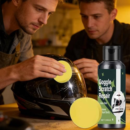 Scratch Repair , Helmet Lens Cleaner Compound, Optical Restoration Wax for Motorcycle Visor Goggles Hard Hat Shine Enhancement Anti Scratch Care Detailing Kit Use