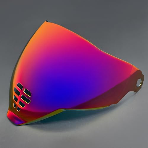 YMTSGEA Airflite Helmet Visor Replacement for IC-06. Helmet Shield Compatible with Airflite IC-06 (Revo Rose Red) - color: Revo Rose Red