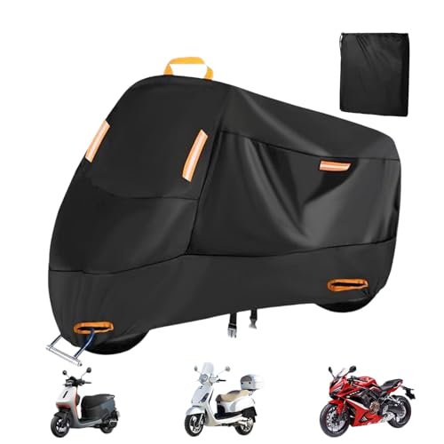 Motorcycle Cover for Husqvarna 901 Norden 901 Norden 901, Heavy Duty Water-Resistant 210D Oxford, with Reflective Strip, Lock-Holes, Storage Bag, All Weather Outdoor Indoor,A Black - color: A Black