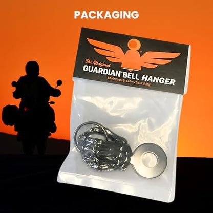 Guardian Bell Skeleton Good Luck Bell Hanger Mount | Motorcycle Bell | Lead-Free Pewter | Made in USA - color: Skeleton