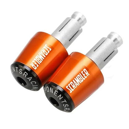 Motorcycles Handlebar Grips Cap Weight PartsAnti Vibration Plug Ends for Ducati Scrambler 2015-2016 15-16 - color: Orange black