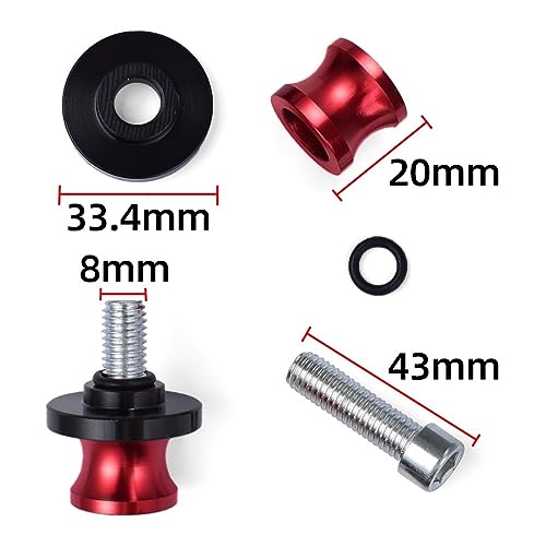 for Honda CBR 600 RR CBR 600RR CBR600rr 2003 2004 2005 2006 2007 8mm Motorcycle Swingarm Spools Stand Screws Slider Rear swingarm Spool(6) - color: 6