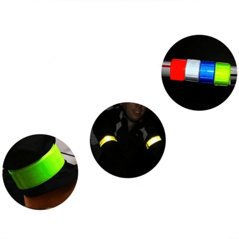 28pcs Reflective Strap Bands Armband Wristband Ankle Leg Strap Safety Reflector Tape Warning Strap for Night Jogging Walking Biking - color: Blue