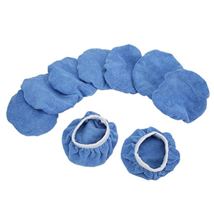 20 Pieces 6 Inch Microfiber Car Polisher Pad Buffing Bonnet Set for Waxing and Polishing Cars, Motorcycles, Ships, Boats