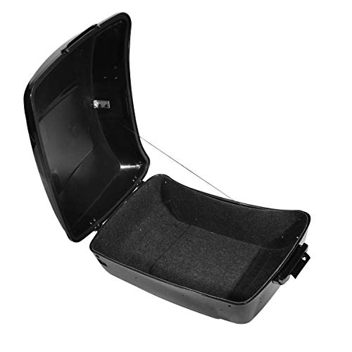 TCMT 13.7" King Motorcycle Trunk Backrest Pad Luggage Rack Two Up Mount Rack Base Plate Docking Fit For Harley 2014-2025 Touring CVO Road King Road Glide Street Glide Electra Glide Pack - color: Style C Chrome 2 Up Rack#1+Base Plate+Docking