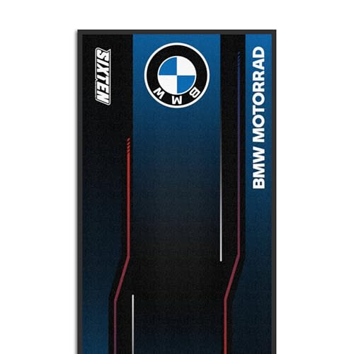 SIXTEN BMW Marker Motorcycle Mat 94.5 x 37.4 in - Eco-Friendly Garage and Paddock Mat - Washable, Oil Absorbent and Eco-Friendly - Motorcycle Protection Mat