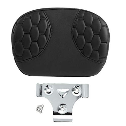 Rider Seat Cushion, SLMOTO 2-Up Motorcycle Seat One-Piece Driver Rider Passenger Seat and Sissy Bar Pad For Harley Touring Road King Street Glide Street Electra Road Glide 2014-2023 - color: Black + Passenger Backrest PAD