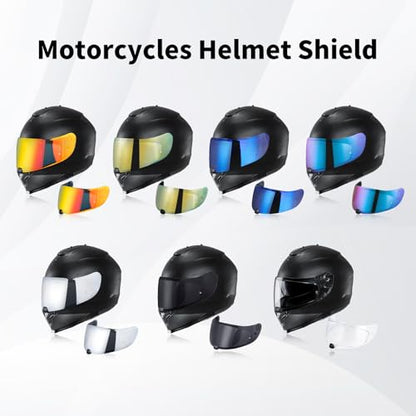 C70 Helmet Visor Replacement Face Shield Compatible with C70/ HJ20M/ FG-17/ FG-ST/IS-17 Motorcycle Helmets (Clear) - color: Clear