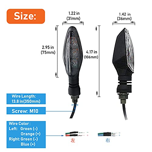 LED Turn Signal Light E-MARK Vehicle Inspection 2pcs set Motorbike Universal High brightness DC12V - color: Smoke / 2pcs, size: Model 2