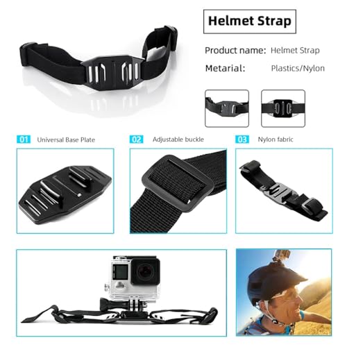 Reflex Camera 59-in-1 Action Camera Accessories Kit Compatible with GoPro Hero 13, 9-12, DJI Osmo Action 2, 3, 4, Pro 5, Insta360 Ace Pro/Ace Pro 2 Akaso and Other Sports Cameras & Durable Case - size: 59-in-1-Kit