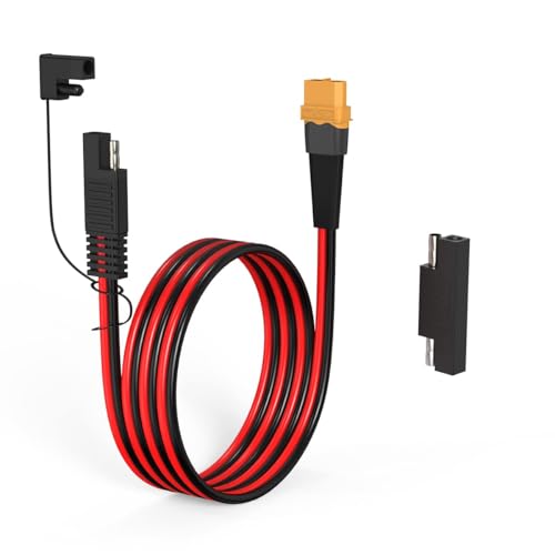 ELFCULB 10AWG XT60 to SAE Connector Extension Cable with SAE Polarity Reverse Adapter for Portable Power Station Solar Panel Solar Generator(6FT) - color: 10AWG SAE to XT60 Cable, size: 6FT