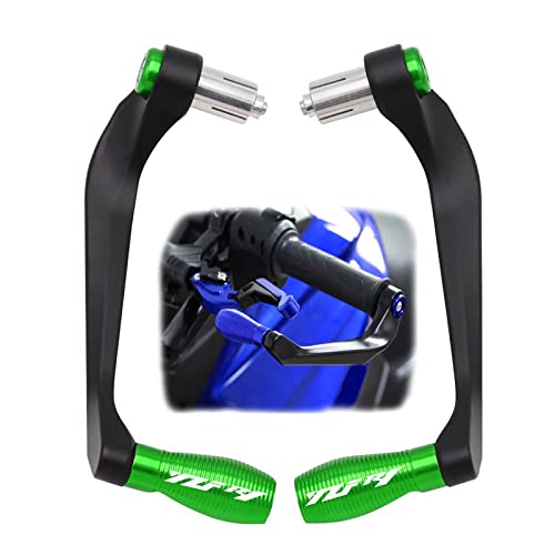 Lever Hand Guard for Y-AMAHA YZF-R1 YZFR1 2000-2023 2022 2021 2020 2019 Motorcycle Universal 7/8" 22mm Handlebar Grips Guard Brake Clutch Levers Handle Bar Guard Protector(Green) - color: Green
