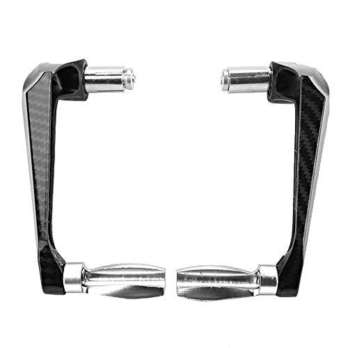 KIMISS 7/8" Universal Motorcycle Handlebar Protector, Silver Aluminum Alloy Brake Guard for Cruiser & Dirt Bikes, Lightweight & Rustproof