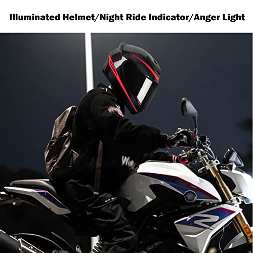 Motorcycle Helmet Light Kit,3 Mode Ride Signal LED Light Night Riding Signal Helmet Light for Motorcycle Bike Helmet,Red - color: Red