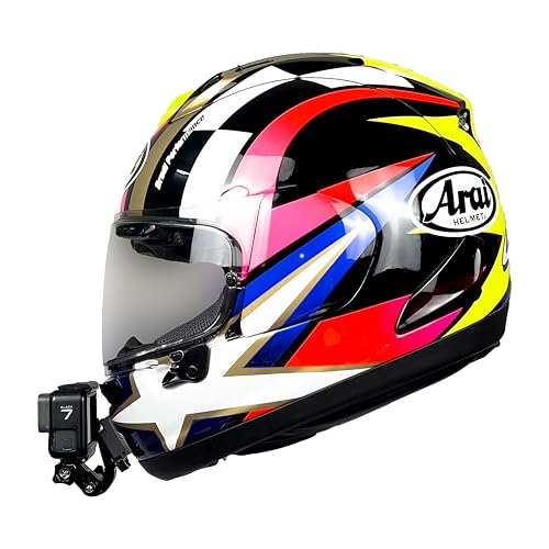 JINGXIN Chin Mount for Arai Rx7x Helmet,Curved Adhesive Sticky Mounting with Accessories,Compatible with GoPro and Most Action Camera