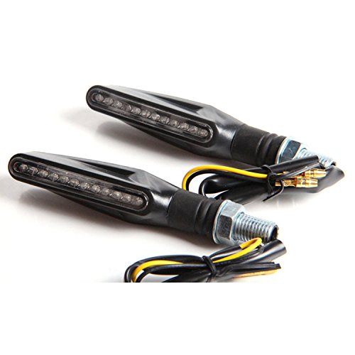4Pcs Motorcycle LED Turn Signal Lights Blinkers Indicator Lights (Amber) - color: Amber