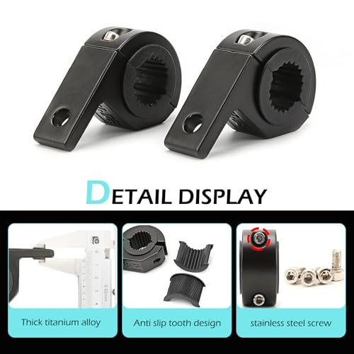 2 PCS Off-Road LED Light Mounting Bracket Bar Clamp Kits, Motorcycle Spotlight Mounting Bracket, Suitable for 22mm-30mm Roll Cage, Universal for Motorcycle ATV UTV