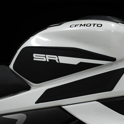 Motorcycle Tank Pad,Motorcycle Fuel Tank Protector,Gas Tank Decals Compatible With CFMOTO 450SR CF MOTO SR450 450 SR(Black White) - color: Black White