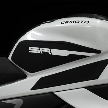 Motorcycle Tank Pad,Motorcycle Fuel Tank Protector,Gas Tank Decals Compatible With CFMOTO 450SR CF MOTO SR450 450 SR(Black White) - color: Black White