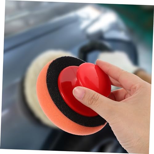 ABOOFAN Automotive Polishing Pads Set of Buffing Pads Sponge Round Plastic Handle Car Polishing Set Buffer Polisher for Cars Motorcycles Boats