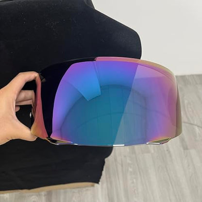YOURNAME HJ33 Shield for HJC I90,i91 Face Shield Uv-protected Visera Casco Moto Visera Casco Moto (Rainbow-For Day) - color: Rainbow-for Day
