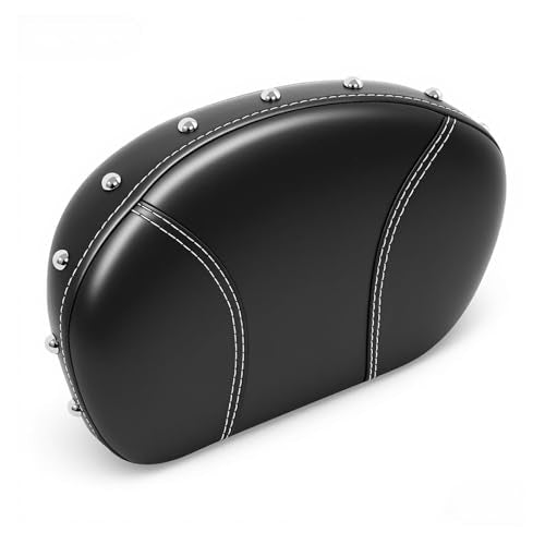 Passenger Sissy Bar Backrest Pad Compatible with Harley Touring Road King Street Glide Electra Glide 1994-2025 Softail 2018-2025 Fat Boy - Detachable Rear Seat Cushion with Mounting Bracket - color: Blaack#1