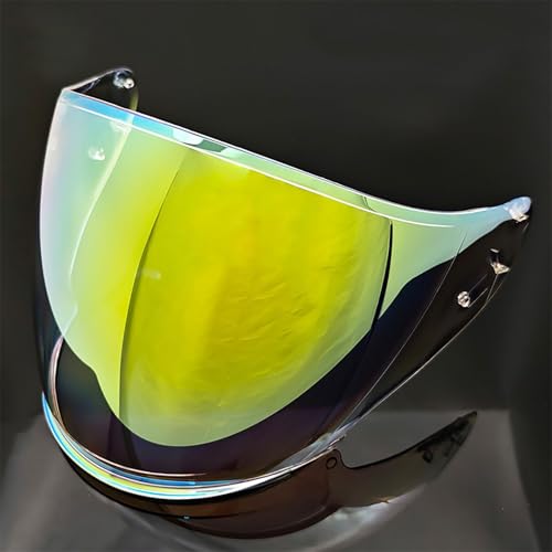 Motorcycle Helmet Visor for SHOEI J-Cruise 1st Generation 2nd Generation J-FORCE4, Anti Scratch Colored Motorcycle Helmet Lenses, Motorcycle Helmet Face Shield with Anti-Fog Rainproof Film - color: B Aurora Gold