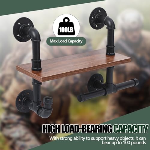 Sliner Heavy Duty Tactical Gear Rack Wall Mount Police Vest Hanger Plate Carrier Stand Multifunctional Storage Rack Display Stand for Helmet, Belt, Football Suit for Motorcycle, Cycling
