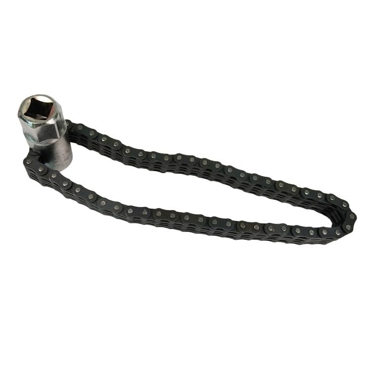 Automotive Oil Filter Chain Wrench Adjustable Oil Filter Wrench Double Chain Oil Filter Removal Tool Fits for 6-14cm