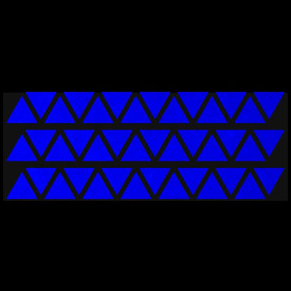 LiteMark Reflective Triangle Sticker for Bike, Helmet, Blue, 1 Inch - Pack of 42 Pcs - color: Blue
